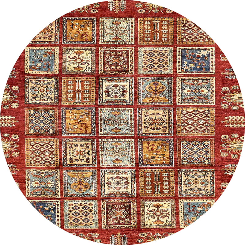 Abstract Indoor Rug, Round 4'
