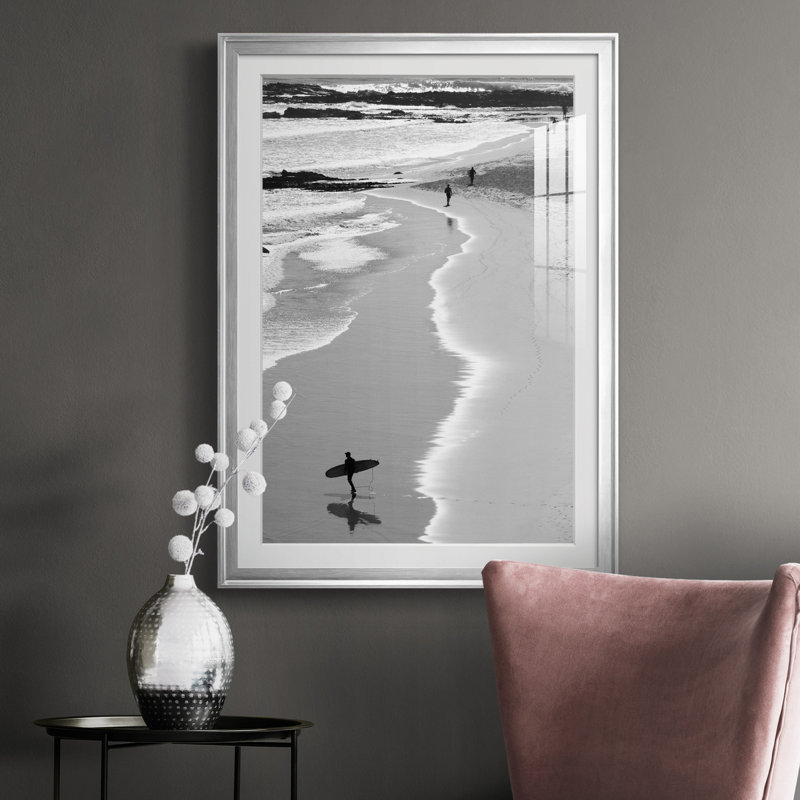 Gold Coast Beach - Photographie de cadre photo sur toile, Cadre argenté, H 26,5 po x l 36,5 po x P 1,5 po