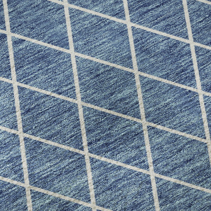 Premium Machine Washable Prisco Denim Rug, Rectangle 2'6" x 3'10"