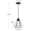 Luminaire suspendu cage 3 lumières Caldervale