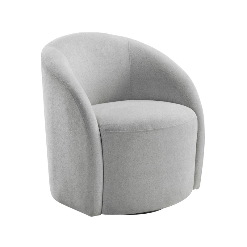 Fauteuil demi-tonneau Boucle, Gris clair