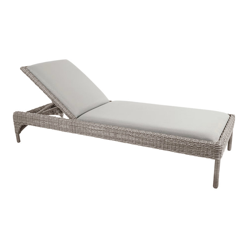 Milano Outdoor Chaise Lounge, Shadow Frame/Gray Cushion