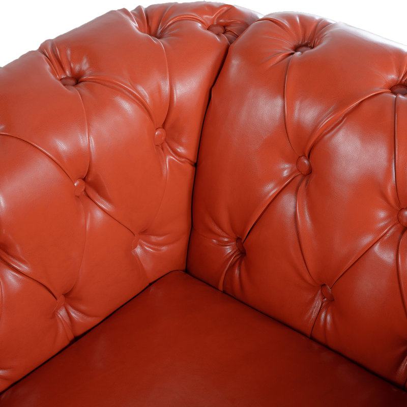 Fauteuil d'appoint à dossier bas de 39 po de largeur, Rouge
