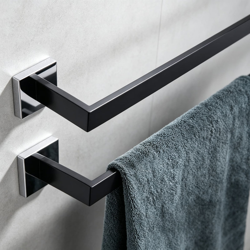 4-Piece Bathroom Towel Bar Holder Set - Stainless Steel Wall Mounted Bath Hardware Kit for Towels and Toilet Paper, Rust-Resistant and Durable