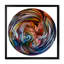 Cercle coloré liquide Flow II - impression moderne sur bois-710068119-710068118