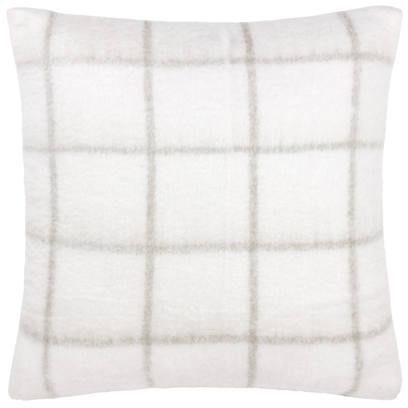 Yarrow Check Square Cushion Cover, Natural/Biscuit