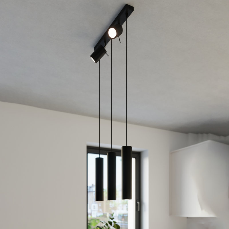 5 - Light Stainless Steel Pendant, Black