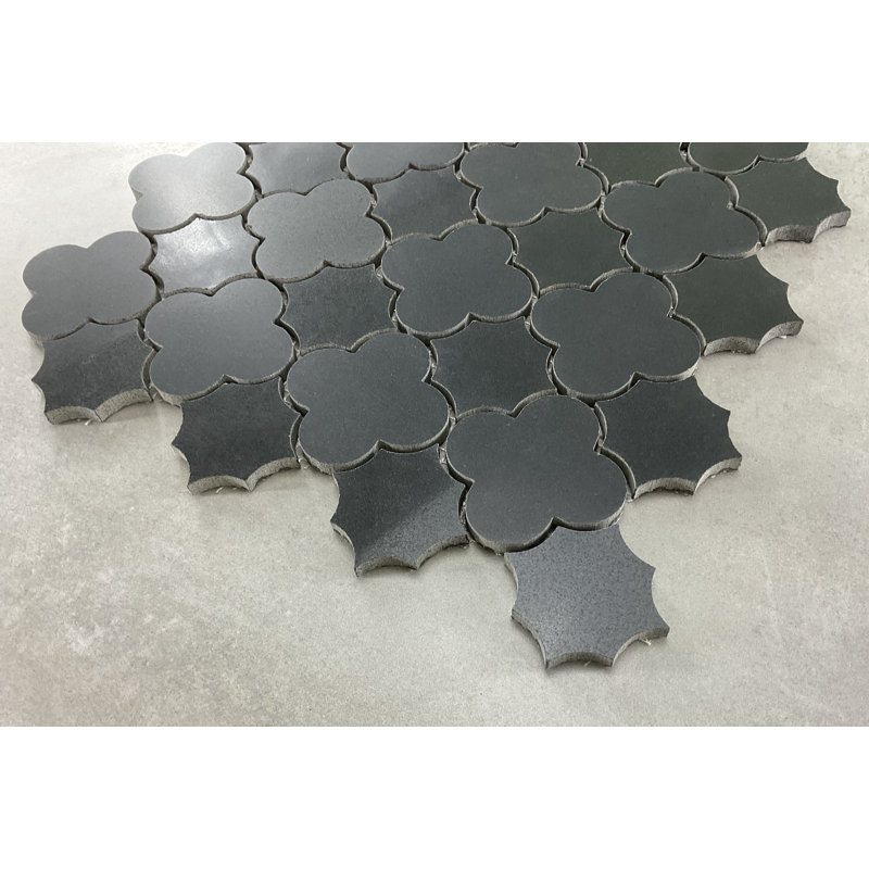 Carreau de mosaïque en marbre basalte