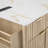 White 55.5" Rolling Fluted Kitchen Island-884086264