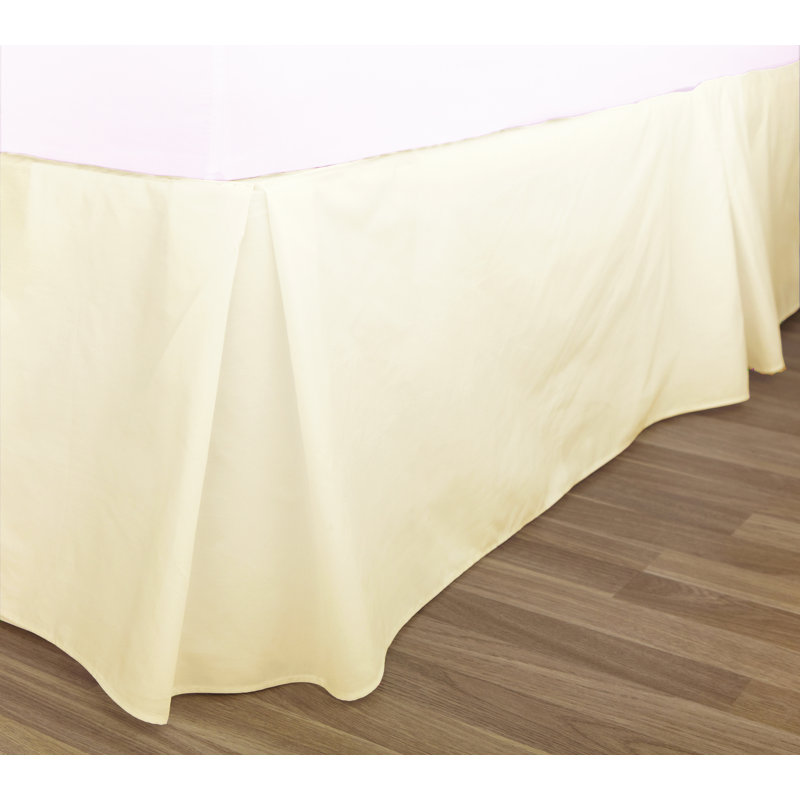 Pleated Bed Skirt, Single (3'), Ivory