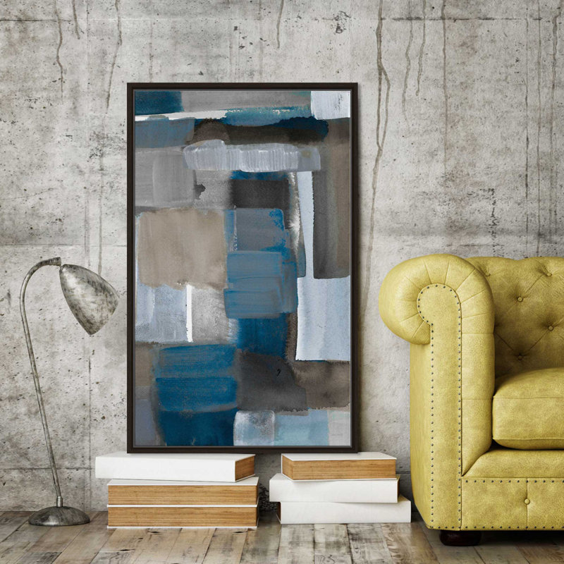 «Blue Taupe Light II», reproduction d'art sur toile encadrée, H 33,5 po x l 21,5 po x P 2 po