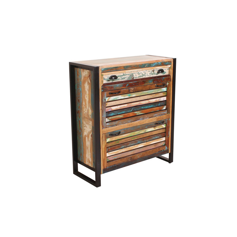 Kimbell 12 Pair Solid Wood Shoe Storage Cabinet