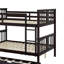 Lit superposé double au-dessus de double avec lit gigogne simple et échelle-864823432