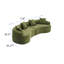 Canapé modulaire courbé en mousse compressée-658911107