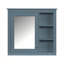 Armoire à pharmacie murale moderne avec miroir et 3 tablettes ouvertes Modern
