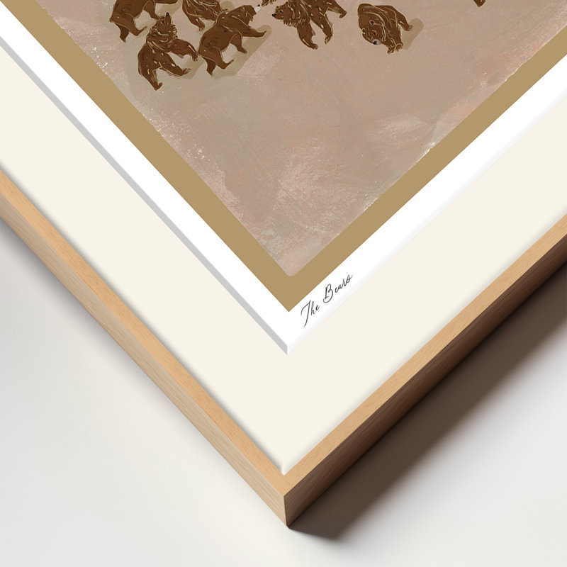 The Bears, Tan, 24" H x  32" W