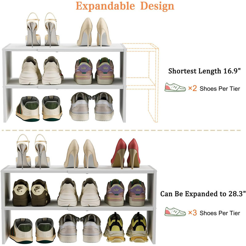 Range-chaussures extensible à 2 niveaux