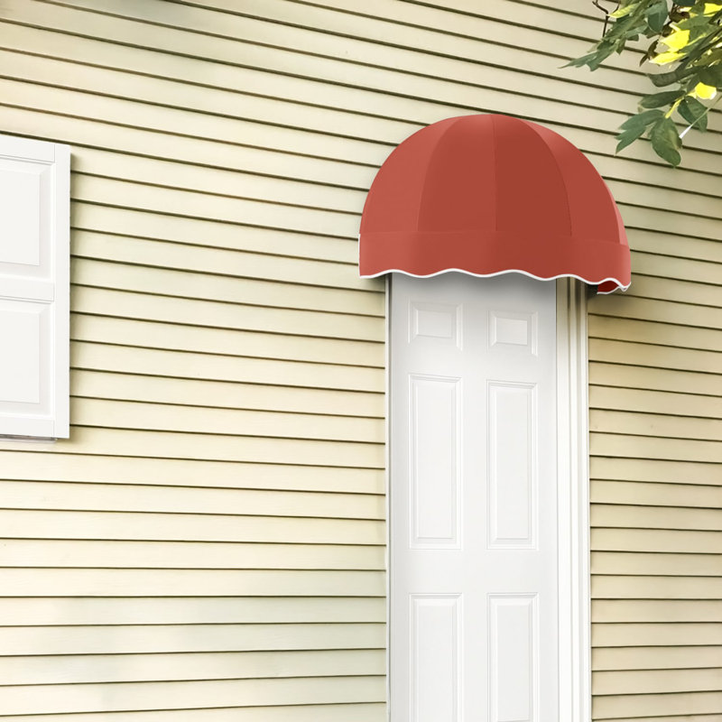 Awntech Bostonian Acrylic Fabric Fixed Awning, Terracotta, 27.25" H x 40.5" W x 20.25" D