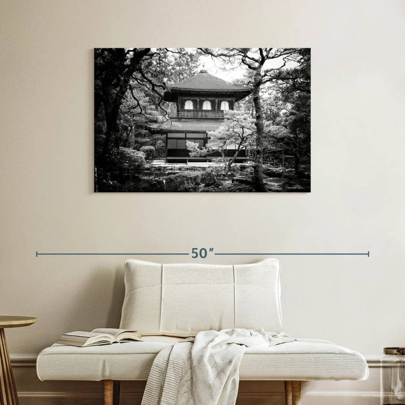 Temple Adella Ginkakuji, Kyoto, H 26 po x l 39 po