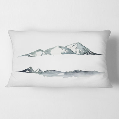 Housse de coussin rectangulaire avec insert Minimalistic Landscape of Mountains