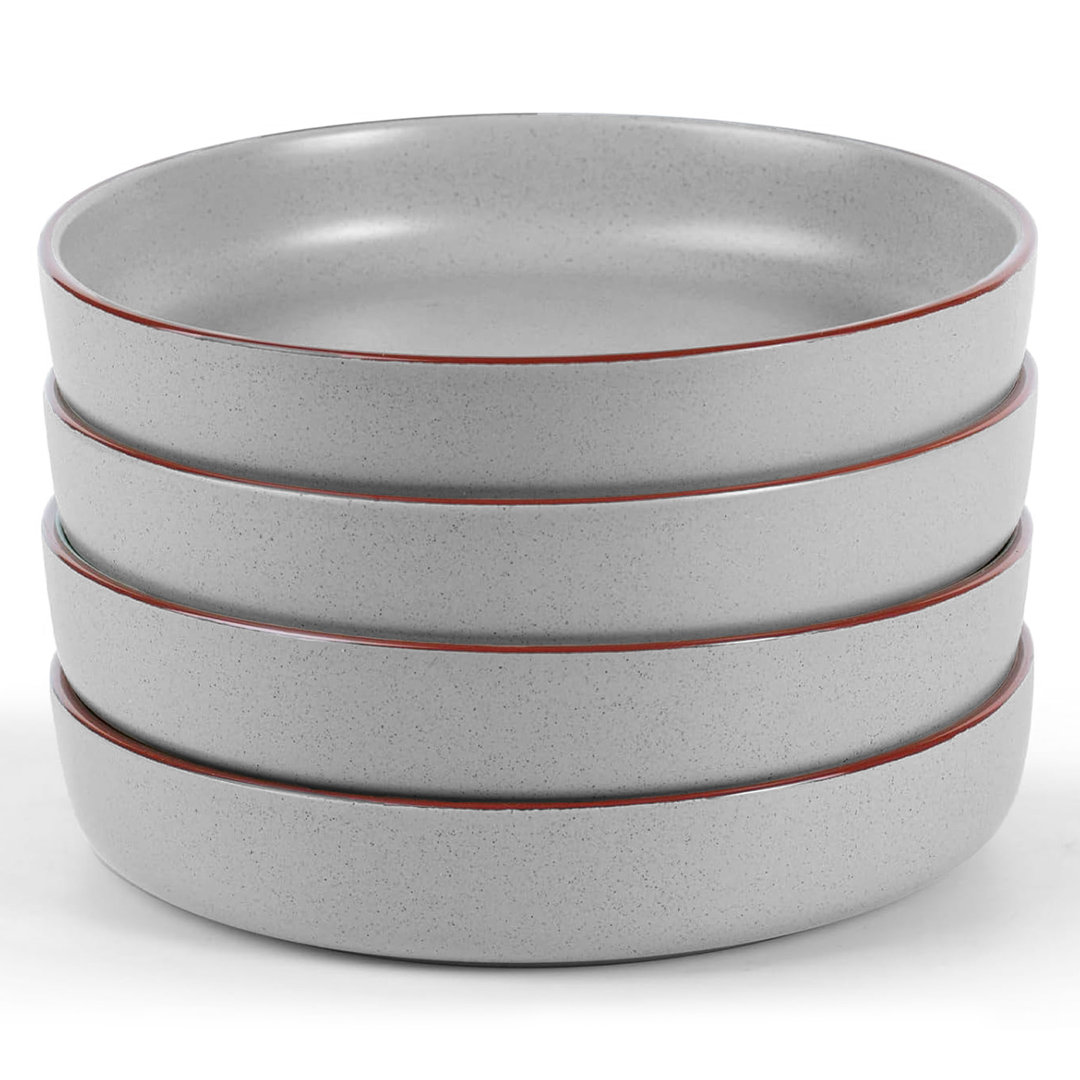4-Piece Stoneware Pasta Bowl Set- Service For 4