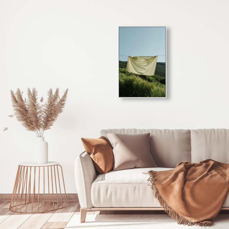 Floating Cotton I Print by Oliver Gal, 31"H x 21"W, White Floater Frame
