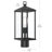Cantley 18.25" One-Light Matte Black Outdoor Post Mount Lantern Light with Clear Glass Panels-127449520