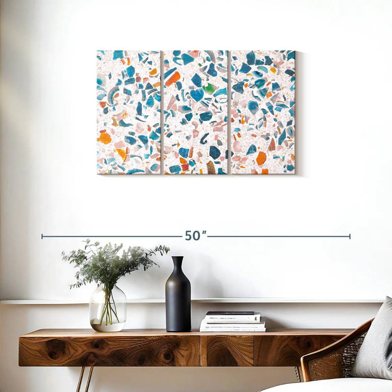 Avery Abstract Terrazzo Floor, 20" H x 33" W