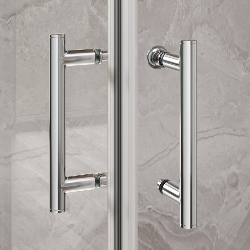 36 x 36 x 72 Inch Framed Square Shower Enclosure, Corner Shower Door with 1/4'' (6mm) Tempered Glass, Chrom Finished