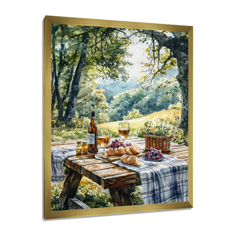 Fontainbleau - Décoration murale aliments et boissons, H 32 po x l 24 po, Reproduction encadrée d'une seule photo, Doré