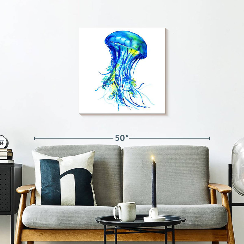 Méduse bleue, H 24 po x l 24 po
