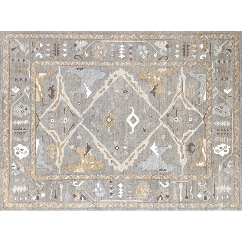Oushak Hand Knotted Wool Oriental Rug
