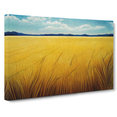Watercolour Wheat Field Vol.3 - Wrapped Canvas