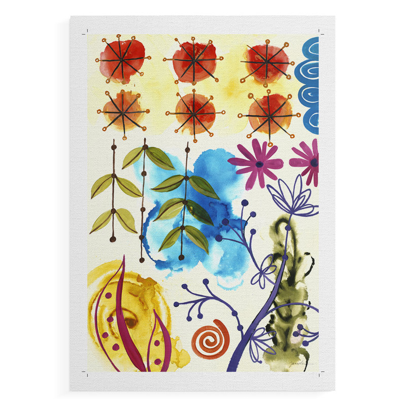 Flower Power II - Impression sur toile seulement - NON-CADRE, H 18 po x l 12 po