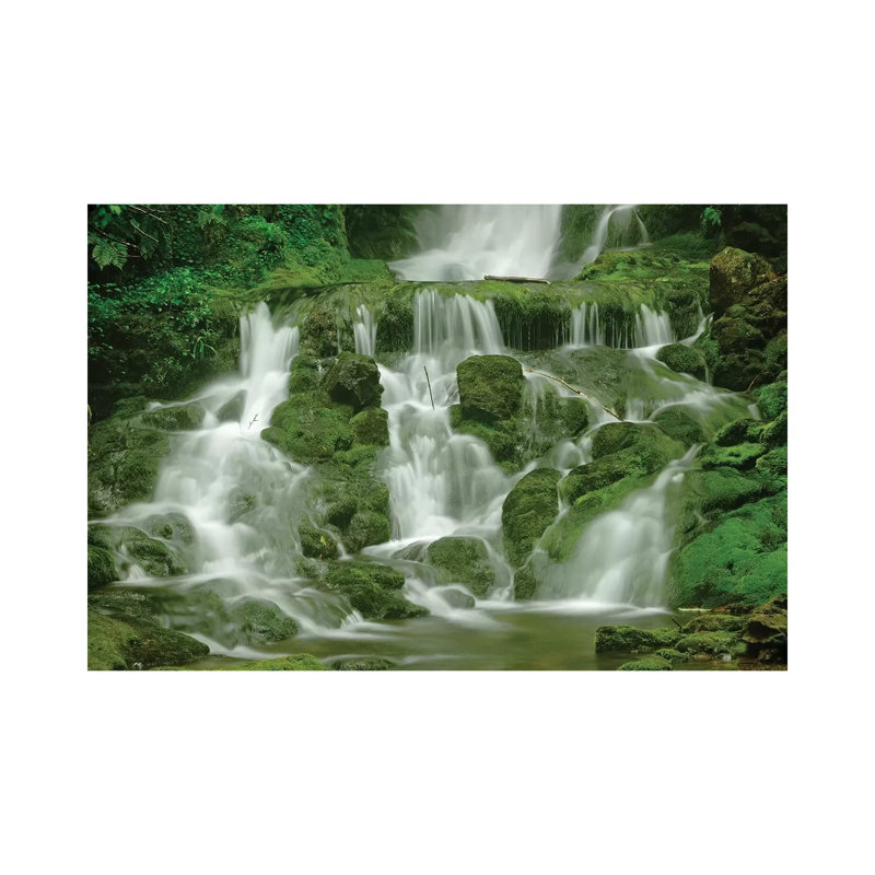 Canada, New Brunswick, Fundy National Park. Dickson Creek Waterfall by Jaynes Gallery - Wrapped Canvas Print