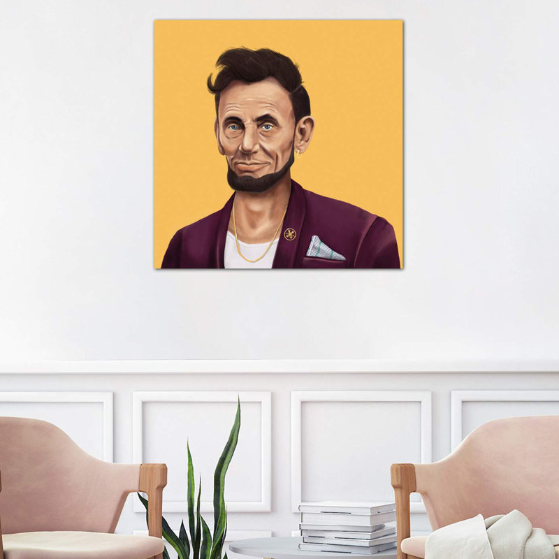 « abraham lincoln » par amit shimoni-impression, H 18 po x l 18 po x P 1,5 po, Toile tendue