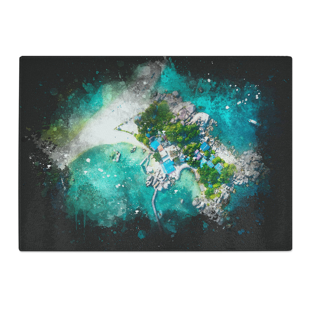 Koh Pha-Ngan in Ko Tao Thailand Paint Splash Chopping Board