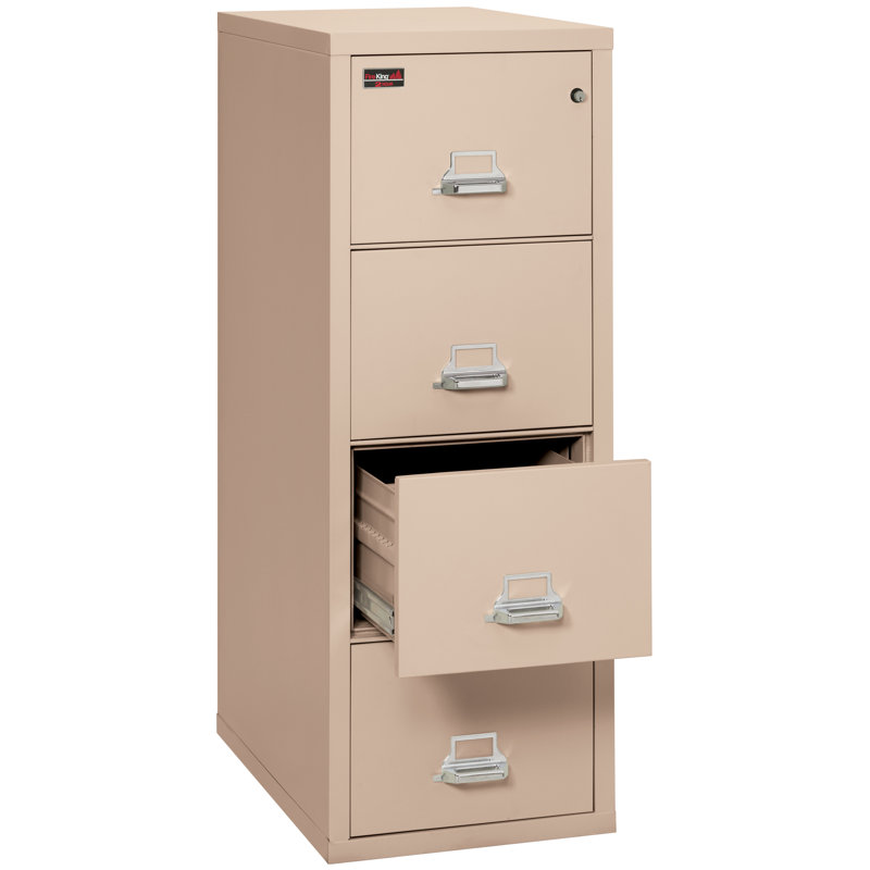 4 - Drawer File Cabinet, Champagne, Key Lock