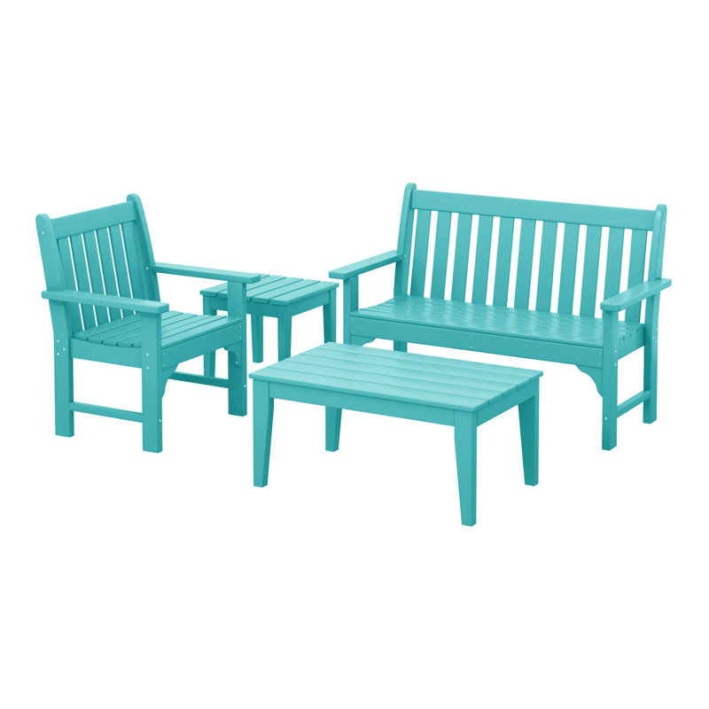 Ensemble de véranda 4 pièces Laguna Poly, Turquoise