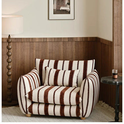 Comfort Fabric Chair with Solid Wood Frame