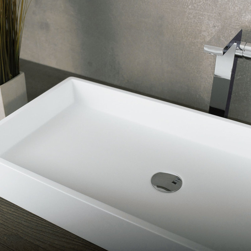 DAX 15.75'' Matte White Bathroom Sink