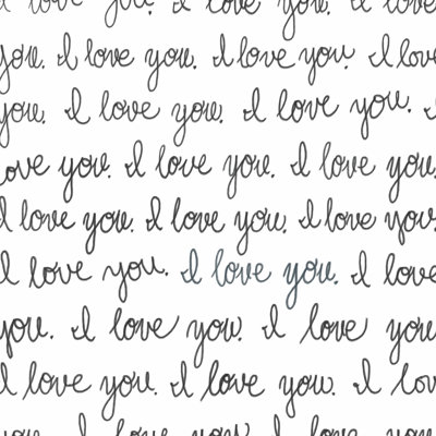 " I Love You Writing "