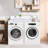 Washer Dryer Countertop With Non-Slip Pads Laundry Wood Shelf Topper With Edge, 54" Width X 27.5" Depth Double Layer Organizer For Washer And Dryer Laundry Hamper Counter Storage Organization (WHITE)-124424315