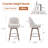 Malery Swivel Upholstered Counter Stool with Solid Wood Frame-445650699