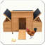 Cage à poules en bois