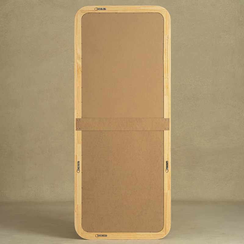 Miroir sur pied pleine longueur de 72 pouces avec cadre en bois massif