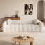 Canapé moderne rembourré avec accoudoirs matelassés et garniture en métal-999852726