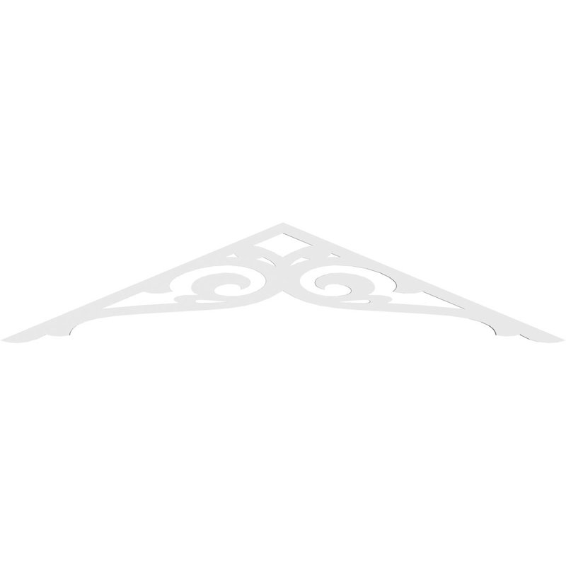 Bordure de pignon en PVC de qualité architecturale Bordeaux (4/12), Uréthane, 10" H x 48" W x 1" D, 5/12
