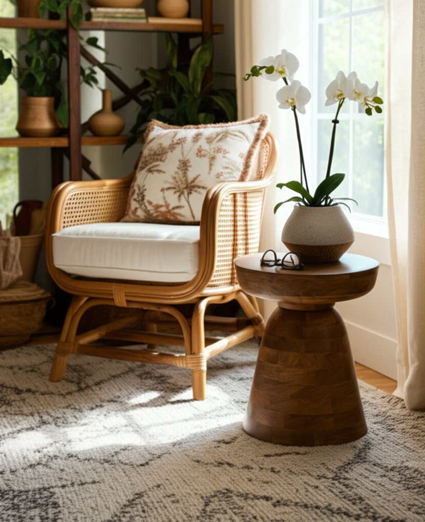 Vanola 16" End Table, Wooden Brown