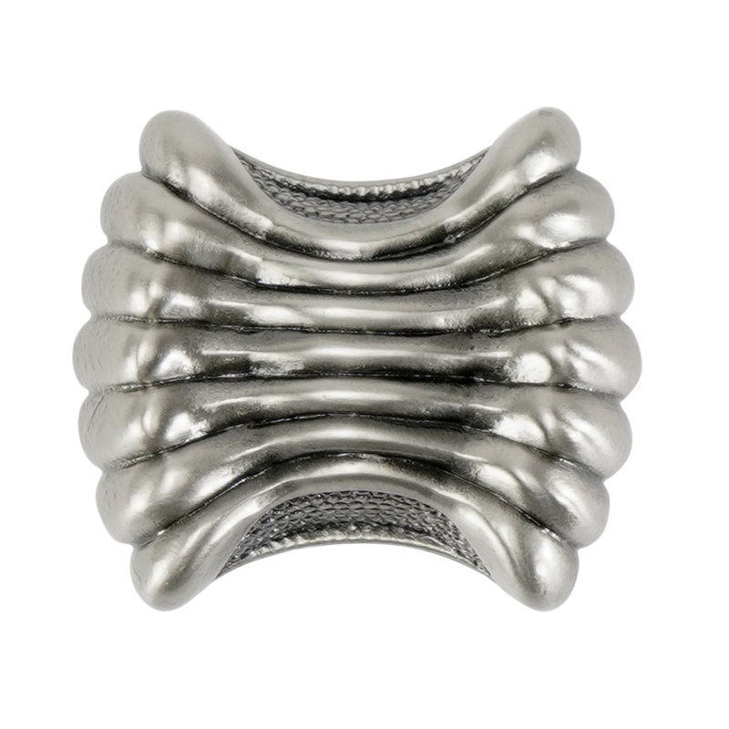 BARRINGTON PINCHED RECTANGLE KNOB; ANTIQUE NICKEL FINISH